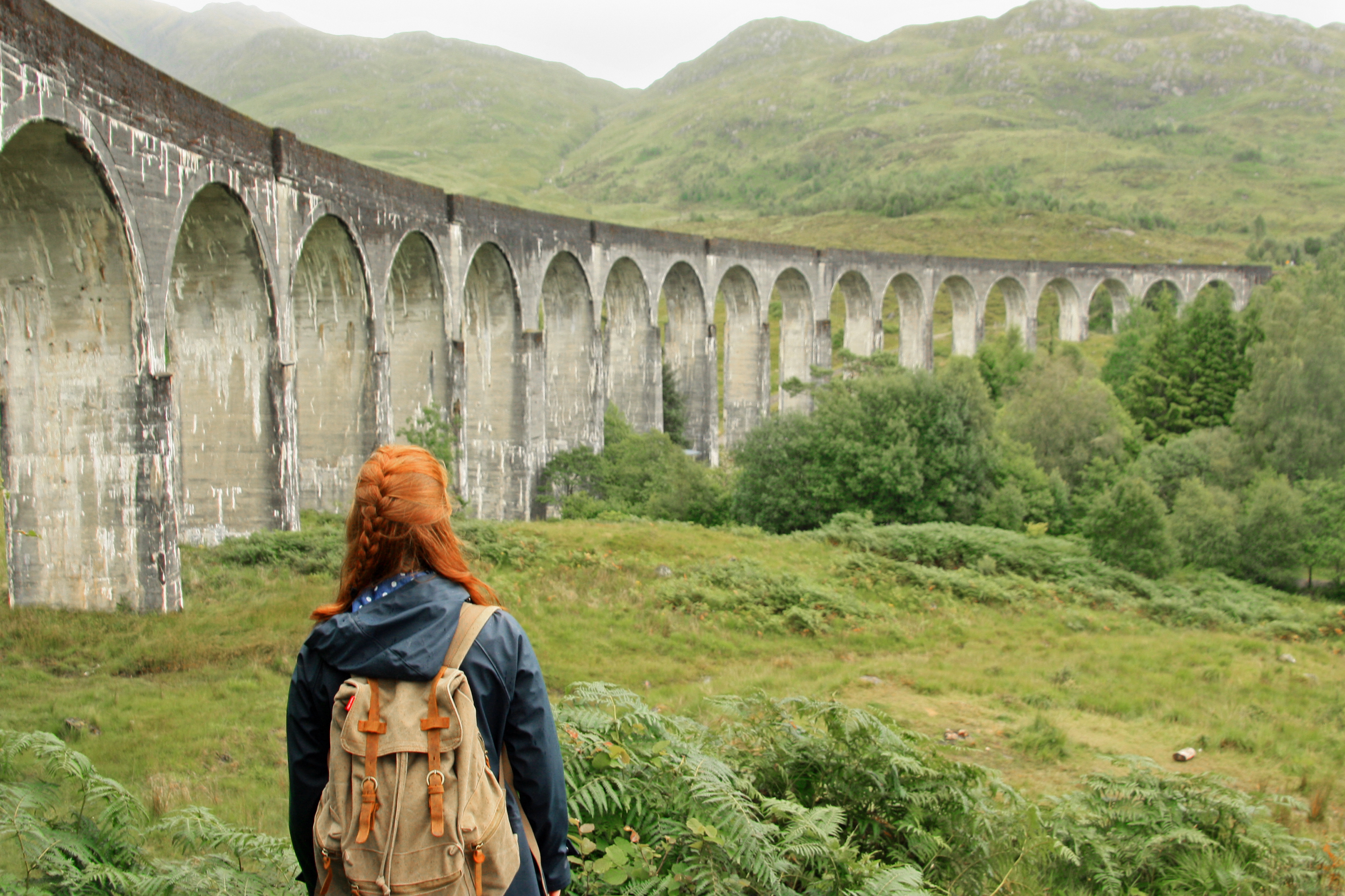 Student near bridge