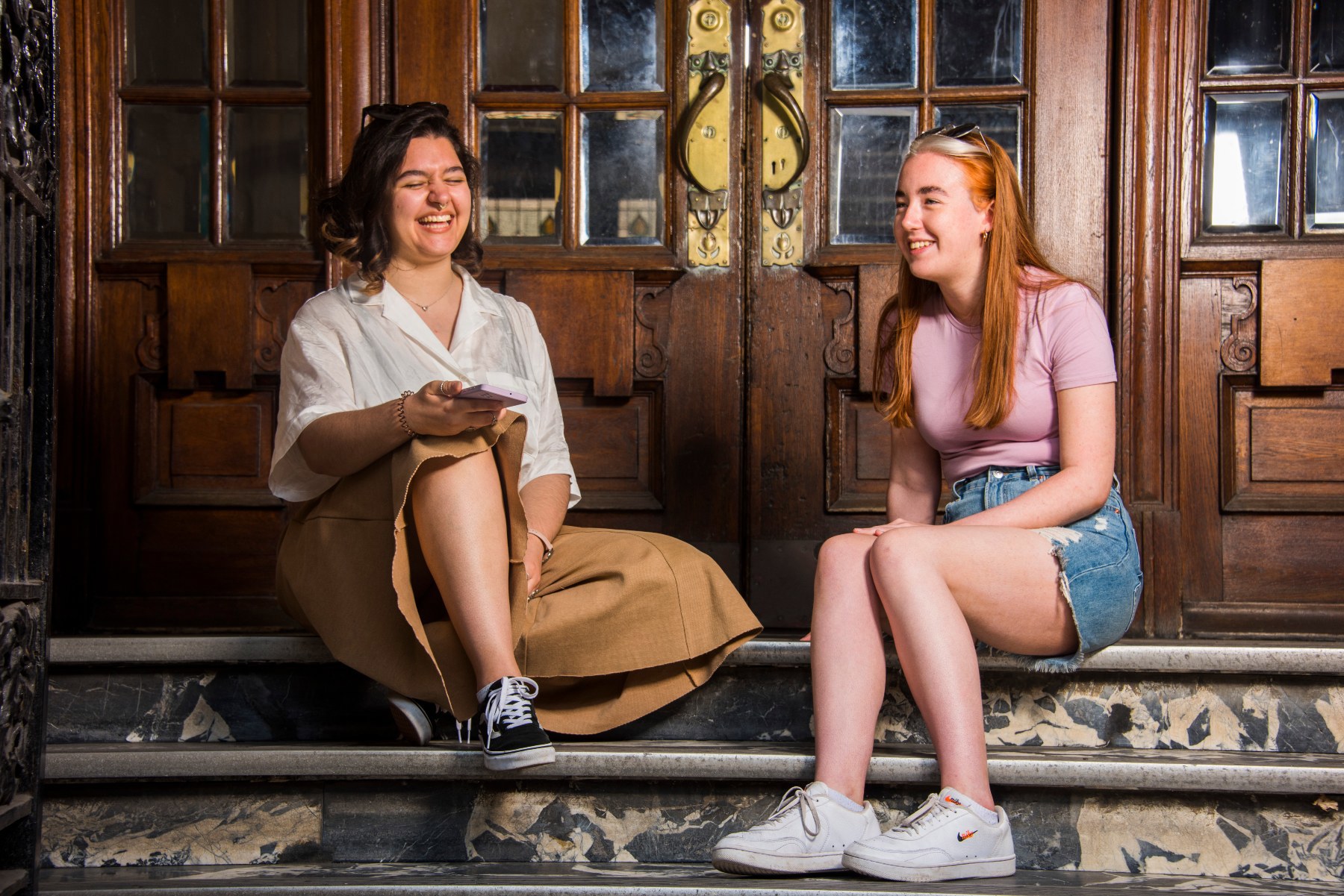 Two students chatting