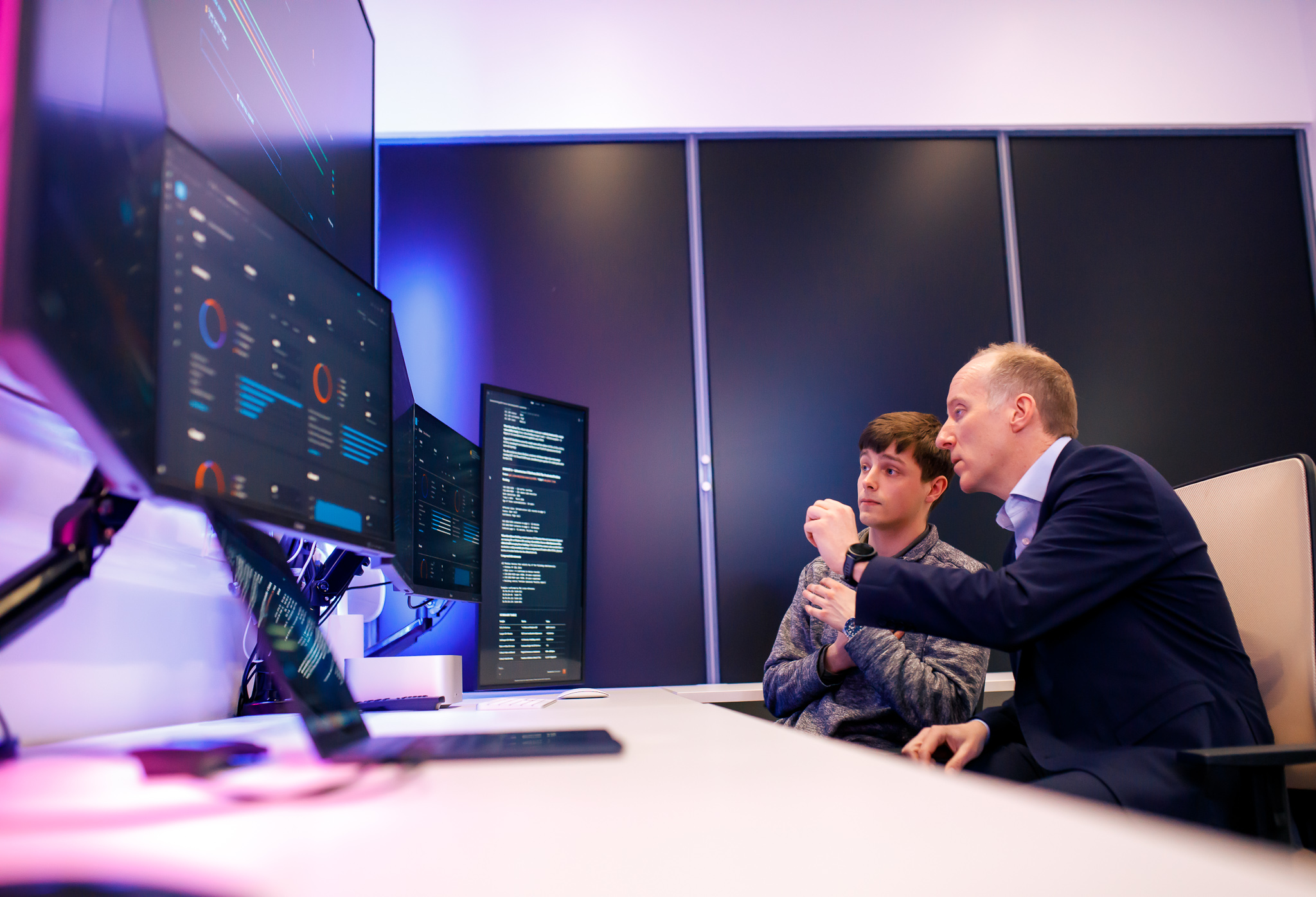 Michael Marra and student